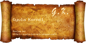 Gyula Kornél névjegykártya